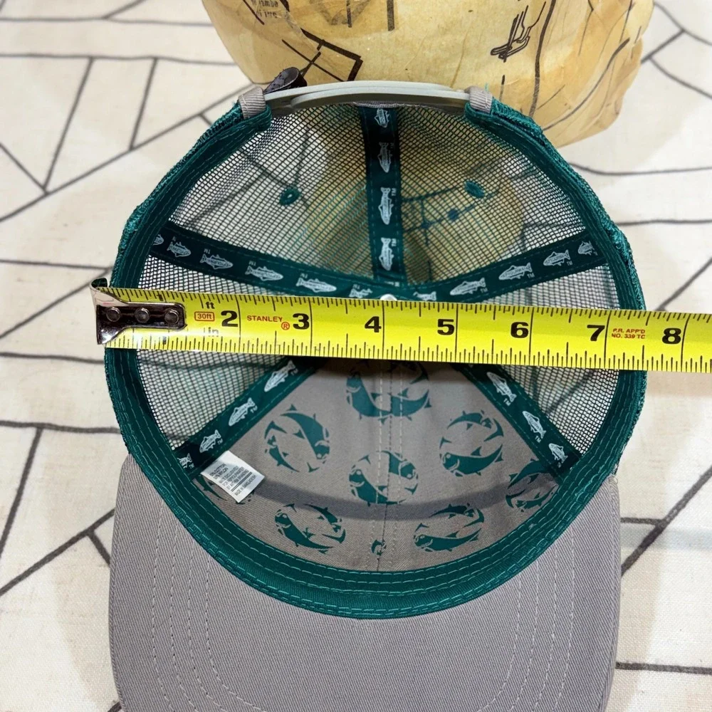 RepYourWater Trucker Hat OS Grey Teal Bonefish Tarpon Trust Fishing Snapback Cap